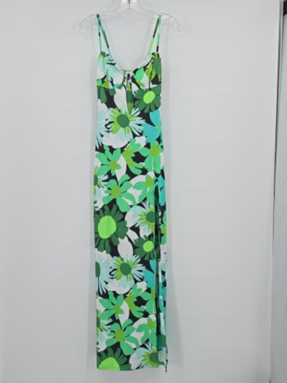 AFRM Ives Cutout Bustier Knit Maxi Dress in Large Retro Bloom Size XS
